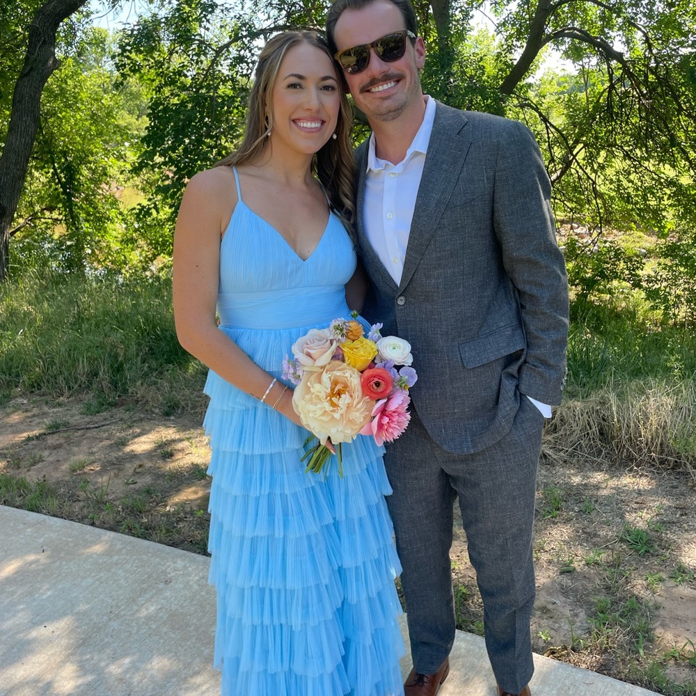 Lulu's Light Blue Maxi Dress